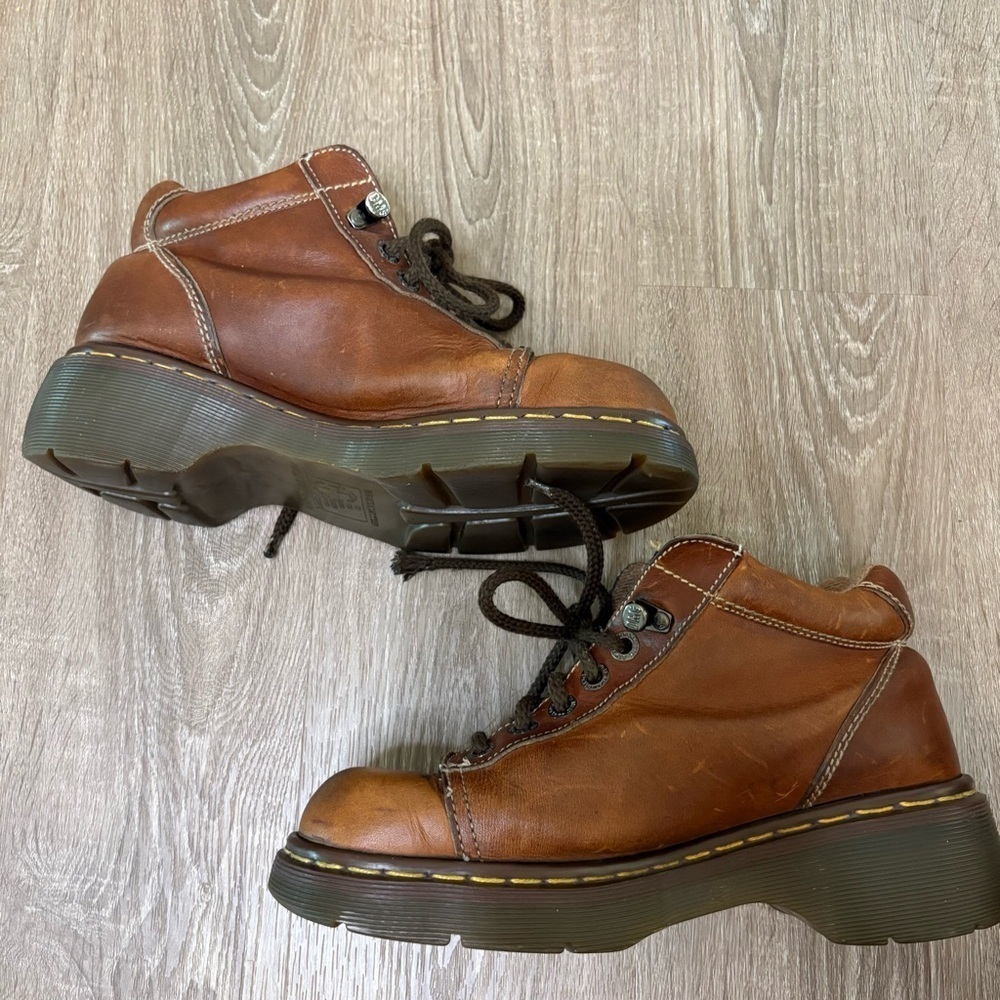 Dr. Martens 8542 Made in England Brown Leather Oxford Shoes Men’s Size 7 Wmns 9 - Picture 5 of 11